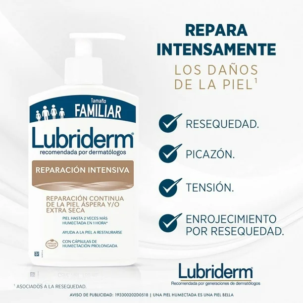 Lubriderm Reparación Intensiva Crema Corporal 1 pzas de 946 ml