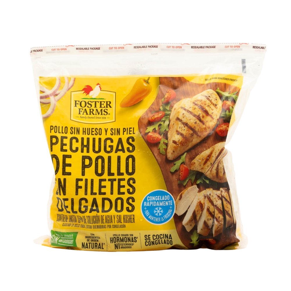 Foster Farms Pechugas de Pollo en Filetes Delgados 2.26 kg