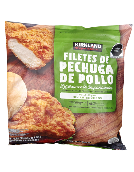 Kirkland Signature · Filetes de pechuga de pollo ligeramente empanizados congelados (1,81 kg)